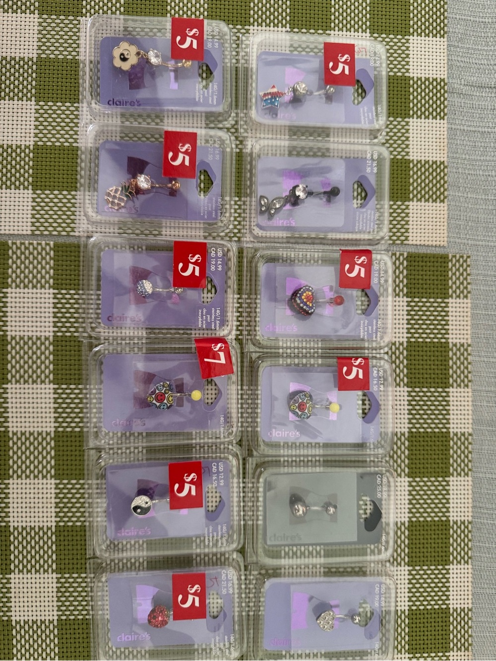 2 for $10 belly rings of your choosing!